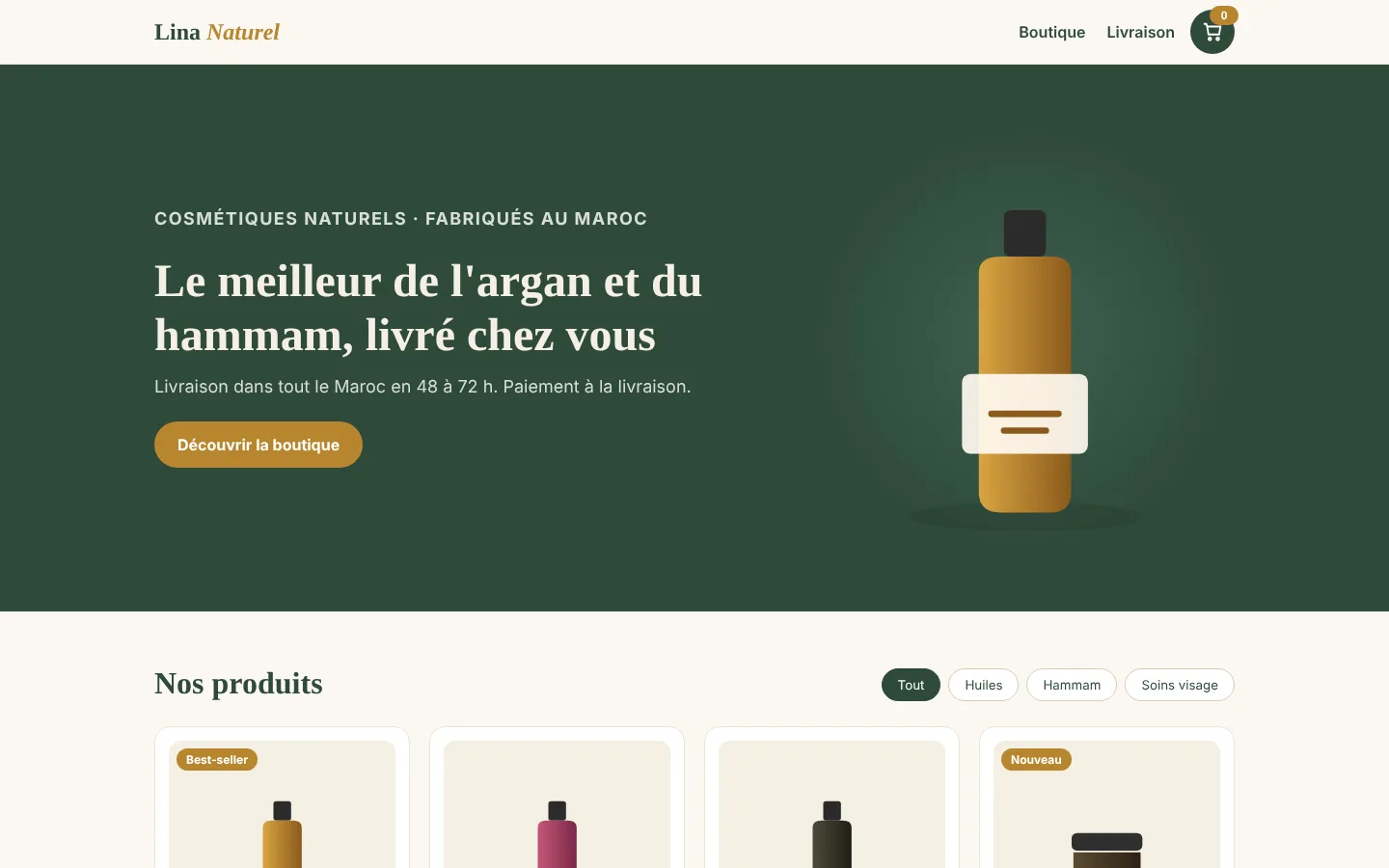 Page d'accueil