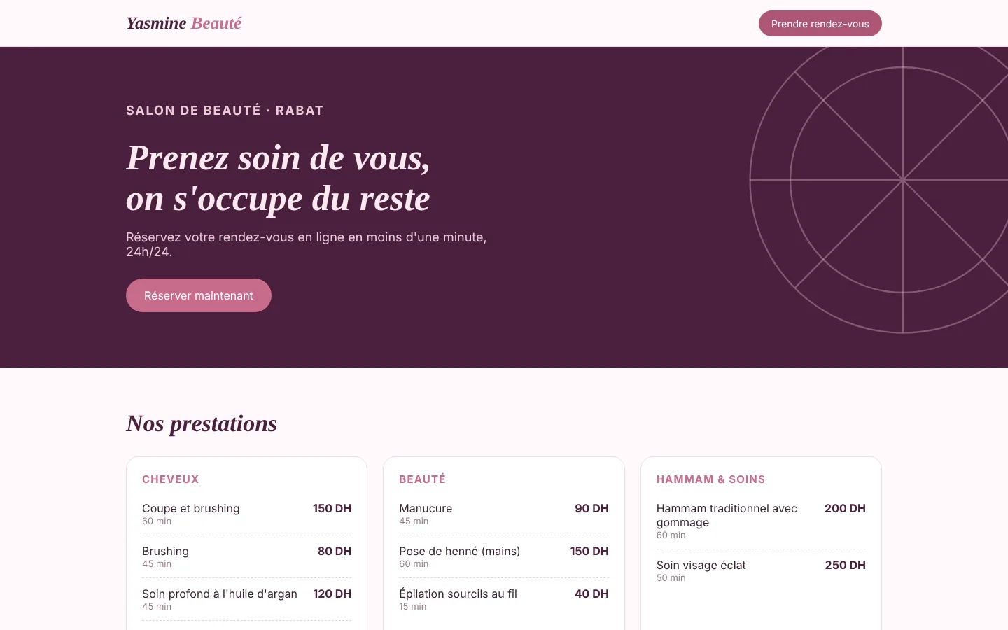 Page d'accueil